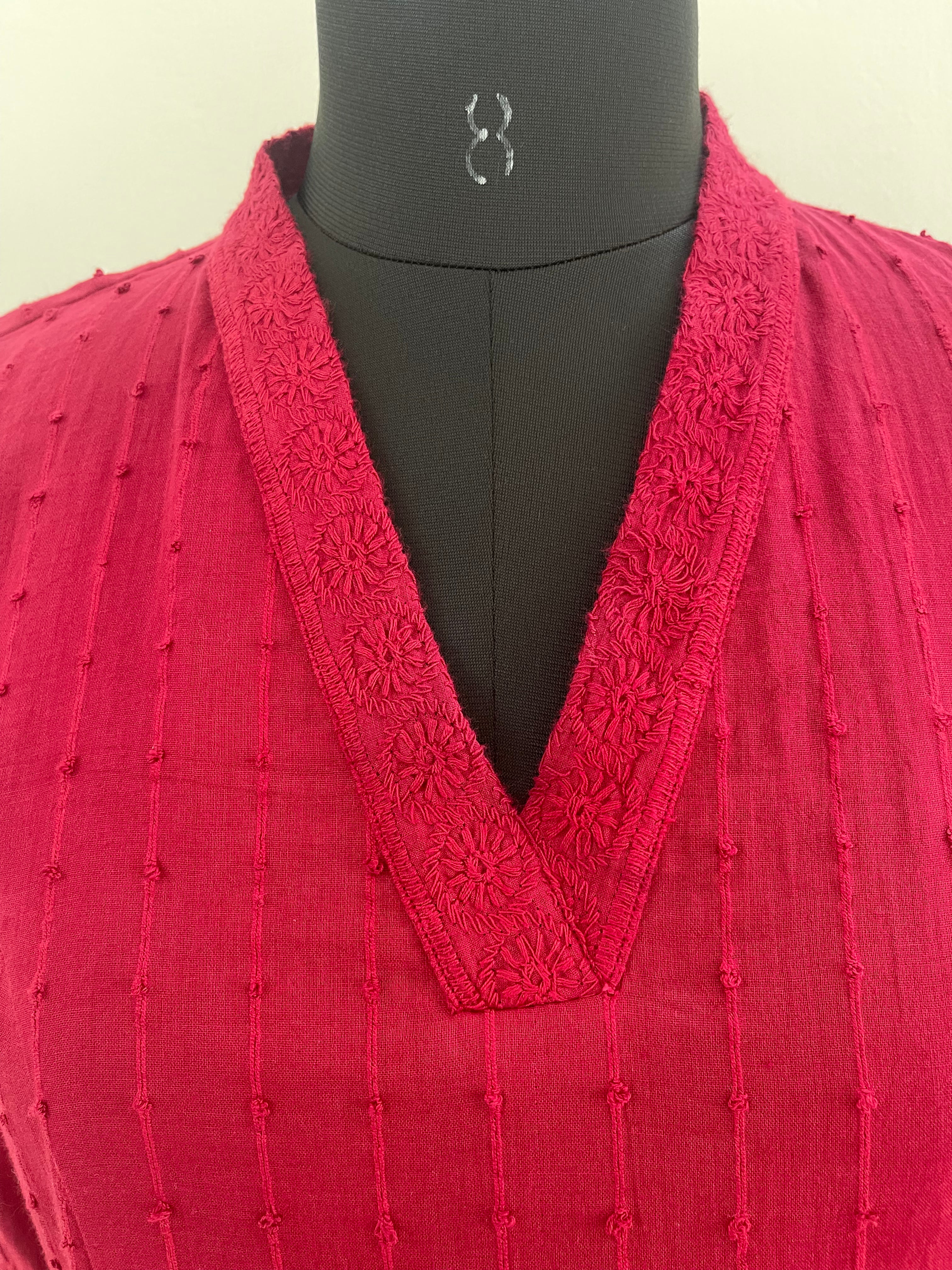 Red Hakoba Anarkali